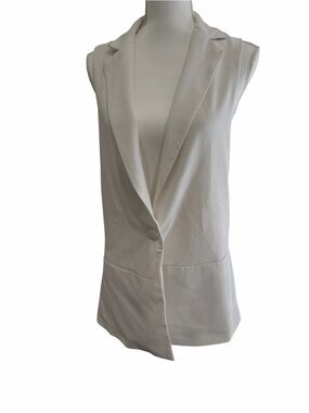 Guess Lightweight Cream Blazer Vest